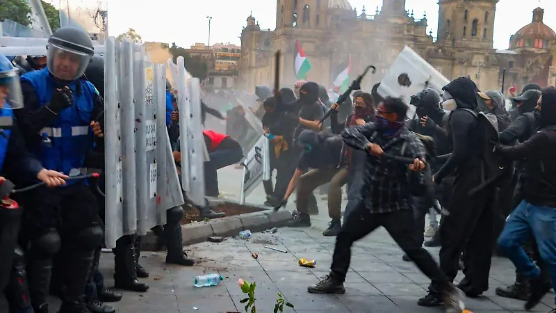 Enfrentamientos marcha 2 de octubre